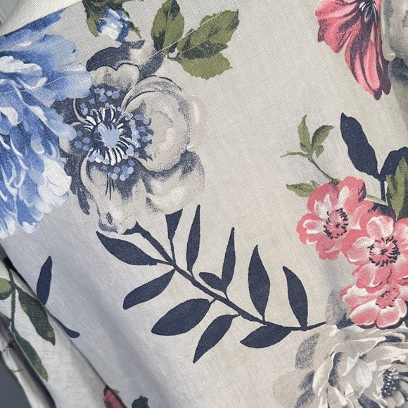 Laura Bianchi Made in Italy 100% Linen Floral Print Women's Top - Picture 8 of 10